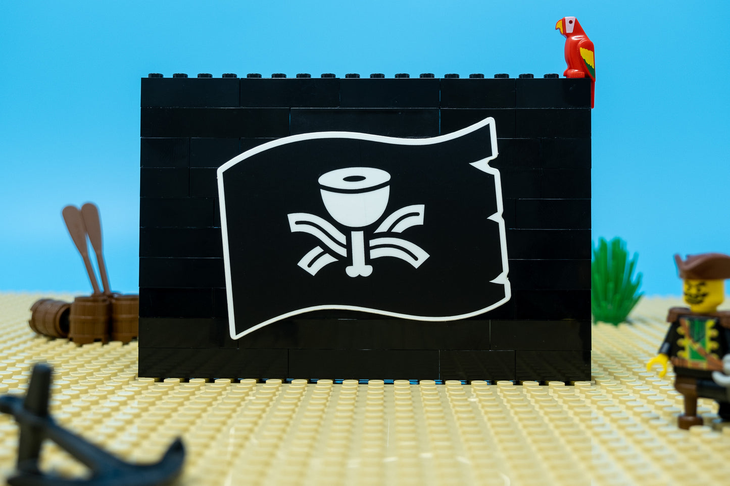 Bacon & Hambone Pirate Flag Sticker